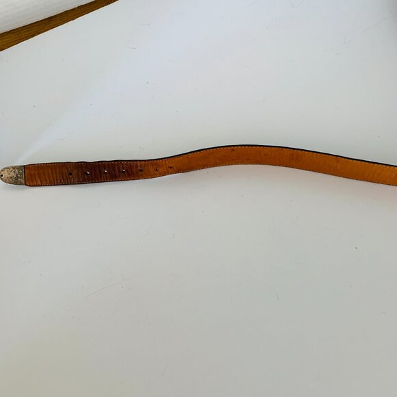 UNISEX BELT ONYX by BRIGHTON BLACK LEATHER STITCHED TWO SIDES Waist 36 - Picture 5 of 9